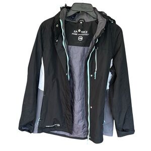 Women's Black Free Country Jacket with Gray Accents Size M